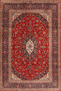 Machine Washable Traditional Copper Red Pink Rug, wshtr3320