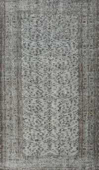 Machine Washable Traditional Dark Gray Rug, wshtr3321