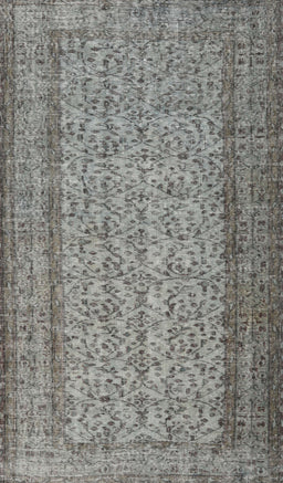 Machine Washable Traditional Dark Gray Rug, wshtr3321