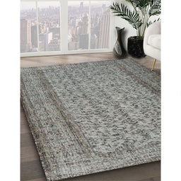 Machine Washable Traditional Dark Gray Rug in a Family Room, wshtr3321