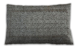 Traditional Classic Rectangular Dark Gray Lumbar Throw Pillow, 13 inch by 19 inch, lbtr3321