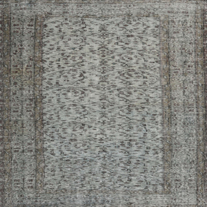 Square Traditional Dark Gray Persian Rug, tr3321
