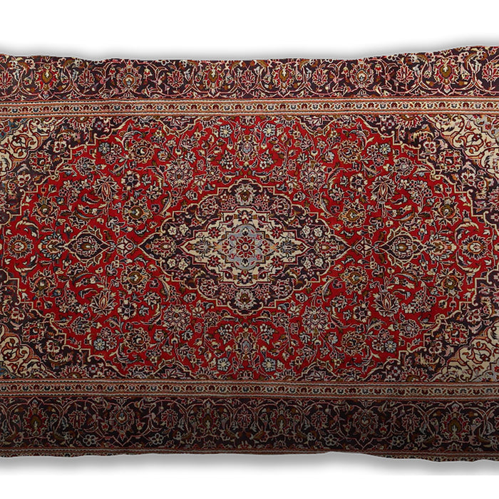 Traditional Classic Rectangular Tangerine Pink Lumbar Throw Pillow, 13 inch by 19 inch, lbtr3323