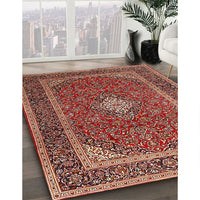 Traditional Tangerine Pink Medallion Rug, tr3323