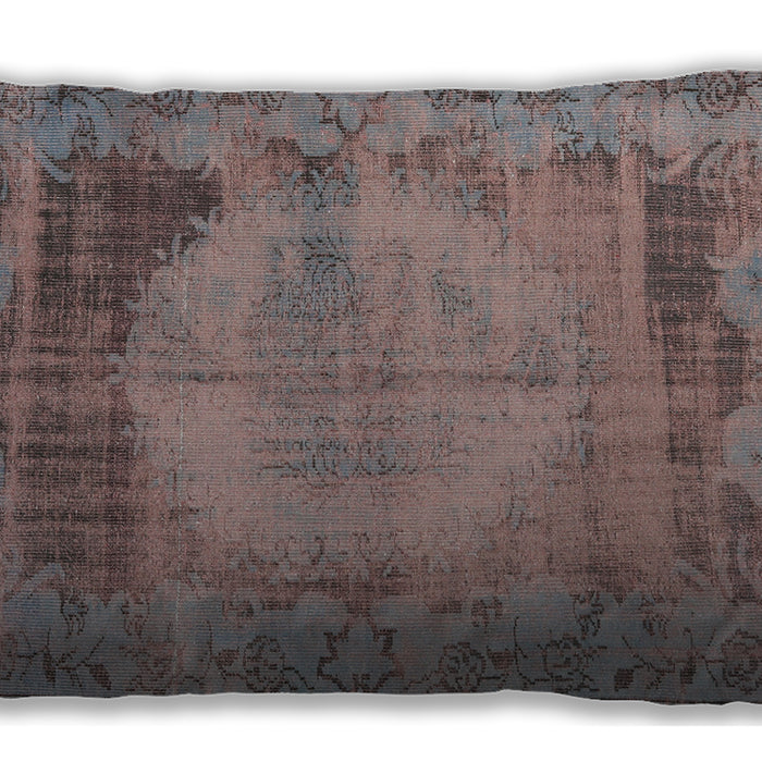 Traditional Classic Rectangular Mauve Taupe Purple Lumbar Throw Pillow, 13 inch by 19 inch, lbtr3324