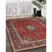 Traditional Orange Salmon Pink Medallion Rug, tr3325