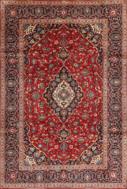 Machine Washable Traditional Orange Salmon Pink Rug, wshtr3325