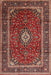 Machine Washable Traditional Orange Salmon Pink Rug, wshtr3325