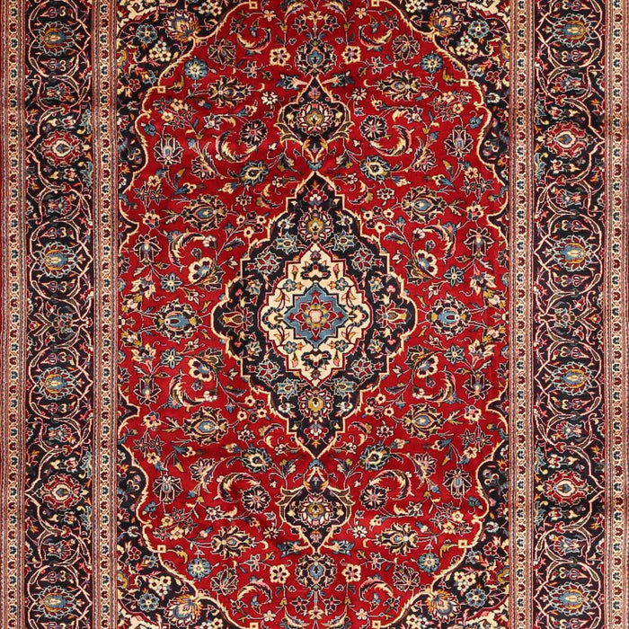 Traditional Orange Salmon Pink Medallion Rug, tr3325