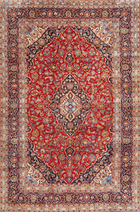 Machine Washable Traditional Tomato Red Rug, wshtr3326