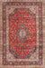 Machine Washable Traditional Tomato Red Rug, wshtr3326