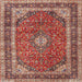 Square Traditional Red Medallion Rug, tr3326