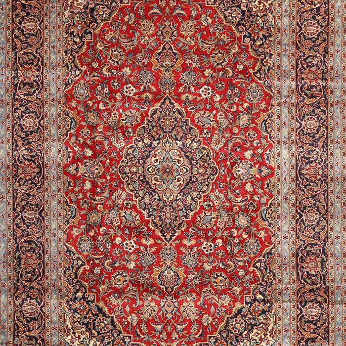 Traditional Saffron Red Medallion Rug, tr3327