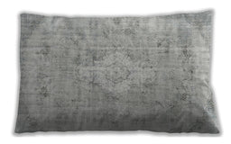 Traditional Classic Rectangular Gray Lumbar Throw Pillow, 13 inch by 19 inch, lbtr3328