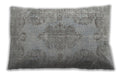 Traditional Classic Rectangular Silver Gray Lumbar Throw Pillow, 13 inch by 19 inch, lbtr3329