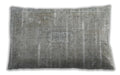 Traditional Classic Rectangular Gray Lumbar Throw Pillow, 13 inch by 19 inch, lbtr3330