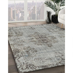 Traditional Gray Persian Rug in Family Room, tr3331