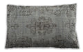 Traditional Classic Rectangular Gray Lumbar Throw Pillow, 13 inch by 19 inch, lbtr3331