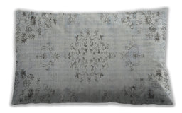 Traditional Classic Rectangular Dark Gray Lumbar Throw Pillow, 13 inch by 19 inch, lbtr3332