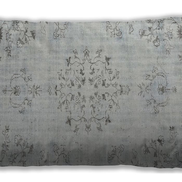 Traditional Classic Rectangular Dark Gray Lumbar Throw Pillow, 13 inch by 19 inch, lbtr3332