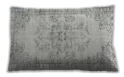 Traditional Classic Rectangular Dark Gray Lumbar Throw Pillow, 13 inch by 19 inch, lbtr3333