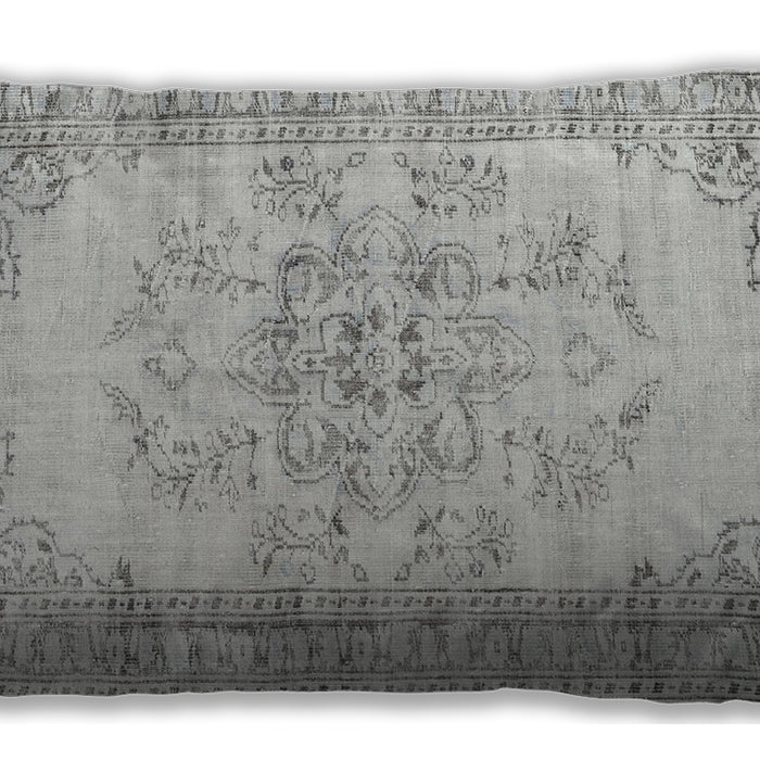 Traditional Classic Rectangular Dark Gray Lumbar Throw Pillow, 13 inch by 19 inch, lbtr3333