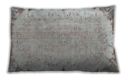 Traditional Classic Rectangular Gray Lumbar Throw Pillow, 13 inch by 19 inch, lbtr3334
