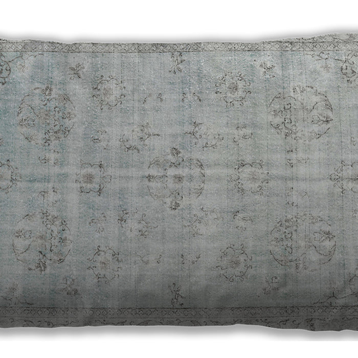 Traditional Classic Rectangular Dark Gray Lumbar Throw Pillow, 13 inch by 19 inch, lbtr3335