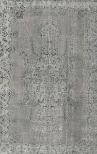 Machine Washable Traditional Gray Rug, wshtr3338