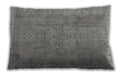 Traditional Classic Rectangular Gray Lumbar Throw Pillow, 13 inch by 19 inch, lbtr3338