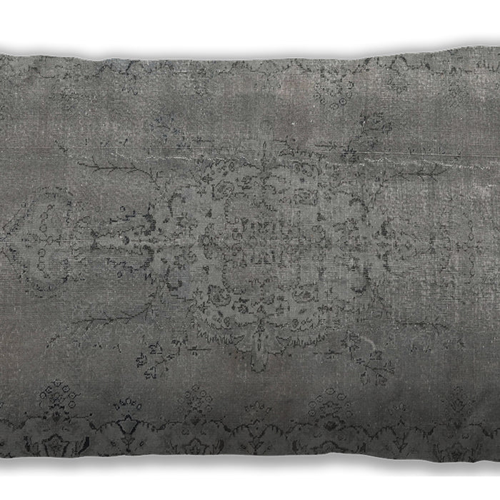 Traditional Classic Rectangular Gray Lumbar Throw Pillow, 13 inch by 19 inch, lbtr3338