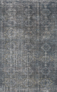 Machine Washable Traditional Gray Rug, wshtr3339