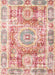 Machine Washable Traditional Deep Peach Orange Rug, wshtr333