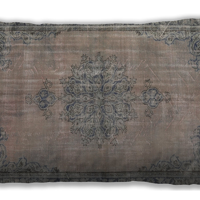Traditional Classic Rectangular Rosy Brown Pink Lumbar Throw Pillow, 13 inch by 19 inch, lbtr3340