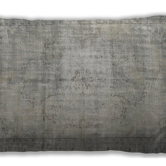 Traditional Classic Rectangular Pale Silver Gray Lumbar Throw Pillow, 13 inch by 19 inch, lbtr3341