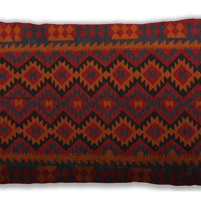 Traditional Classic Rectangular Red Lumbar Throw Pillow, 13 inch by 19 inch, lbtr3343