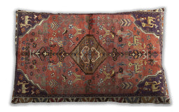 Traditional Classic Rectangular Tangerine Pink Lumbar Throw Pillow, 13 inch by 19 inch, lbtr3344