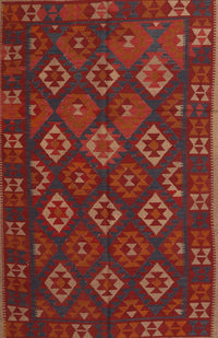 Machine Washable Traditional Brown Red Rug, wshtr3345