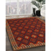 Traditional Dark Sienna Brown Southwestern Rug in Family Room, tr3346