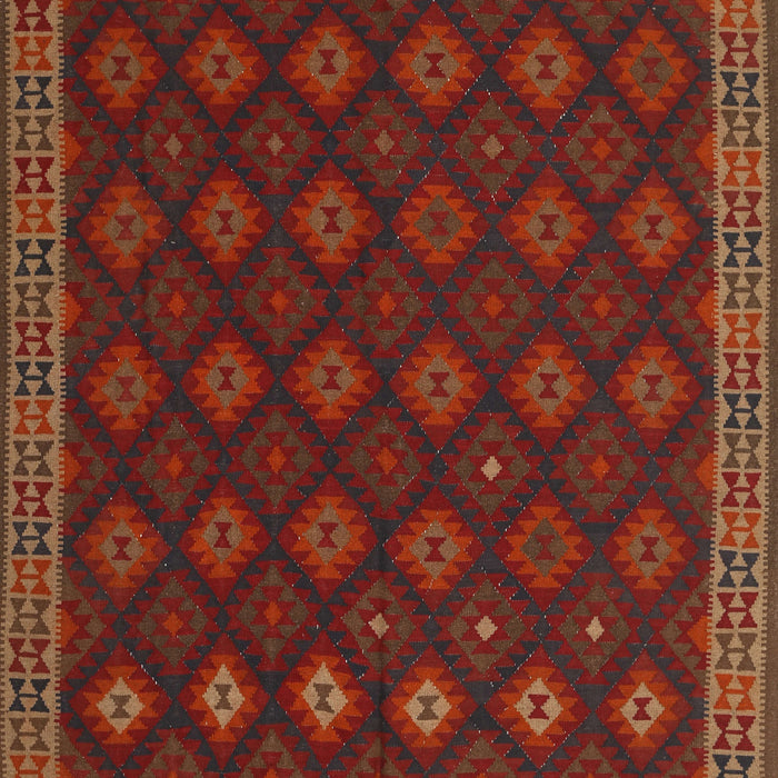 Traditional Dark Sienna Brown Southwestern Rug, tr3346