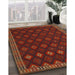 Machine Washable Traditional Dark Sienna Brown Rug in a Family Room, wshtr3346