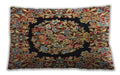 Traditional Classic Rectangular Saffron Red Lumbar Throw Pillow, 13 inch by 19 inch, lbtr3347
