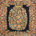 Square Traditional Metallic Gold Persian Rug, tr3348