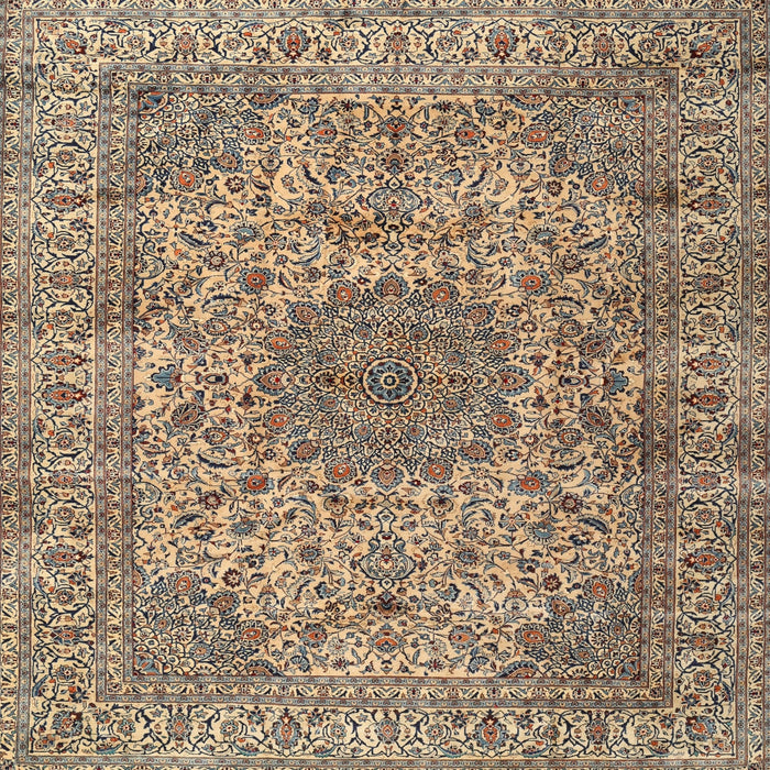 Square Traditional Coffee Brown Persian Rug, tr3349