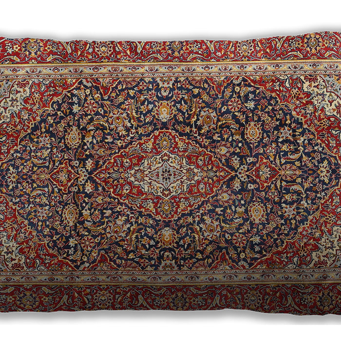 Traditional Classic Rectangular Brown Red Lumbar Throw Pillow, 13 inch by 19 inch, lbtr3350