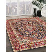 Traditional Brown Red Medallion Rug, tr3350