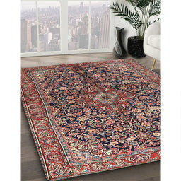 Machine Washable Traditional Camel Brown Rug in a Family Room, wshtr3351