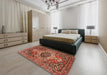 Traditional Red Medallion Rug in a Bedroom, tr3352