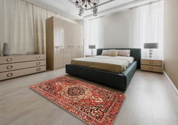 Traditional Red Medallion Rug in a Bedroom, tr3352