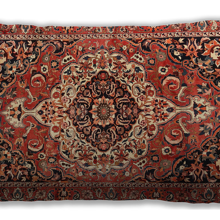 Traditional Classic Rectangular Tomato Red Lumbar Throw Pillow, 13 inch by 19 inch, lbtr3352